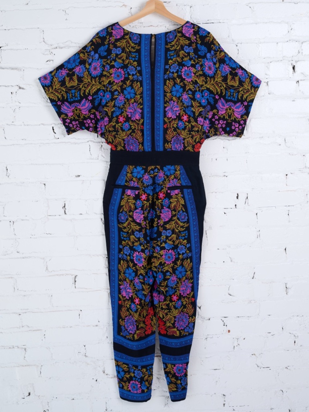 Anthropologie ett:TWA Scarf-printed Jumpsuit sz 4 PETITE - Picture 5 of 14